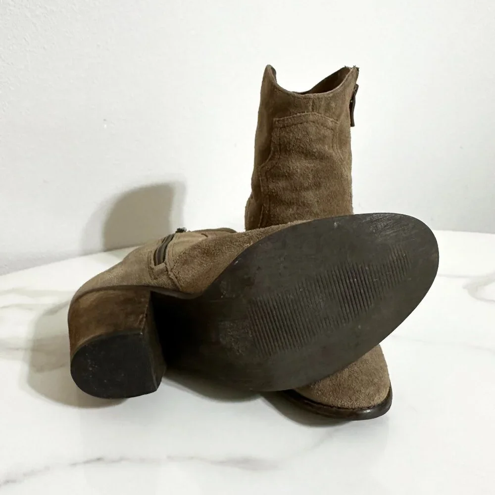 Western Suede Ankle Boot - Picture 4 of 6